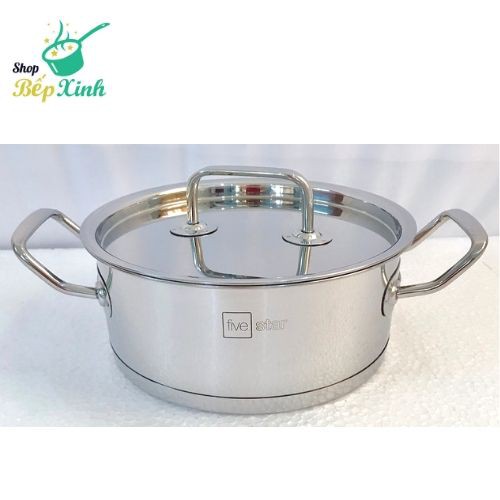 Bộ nồi Fivestar FS-B3021 Standard 3 đáy bếp từ 3 món nắp inox (1 quánh 16 x 1 nồi 18cm x 1 nồi 20cm )