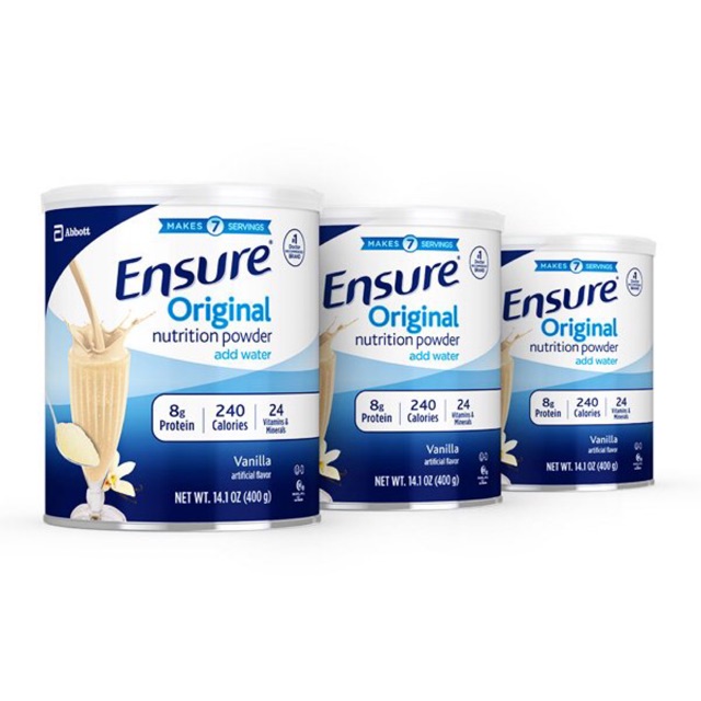 Combo 3 hộp sữa Ensure Orginal Mỹ 397g