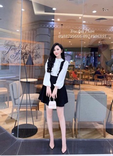 Váy dạ tay dập li (kèm ảnh thật )