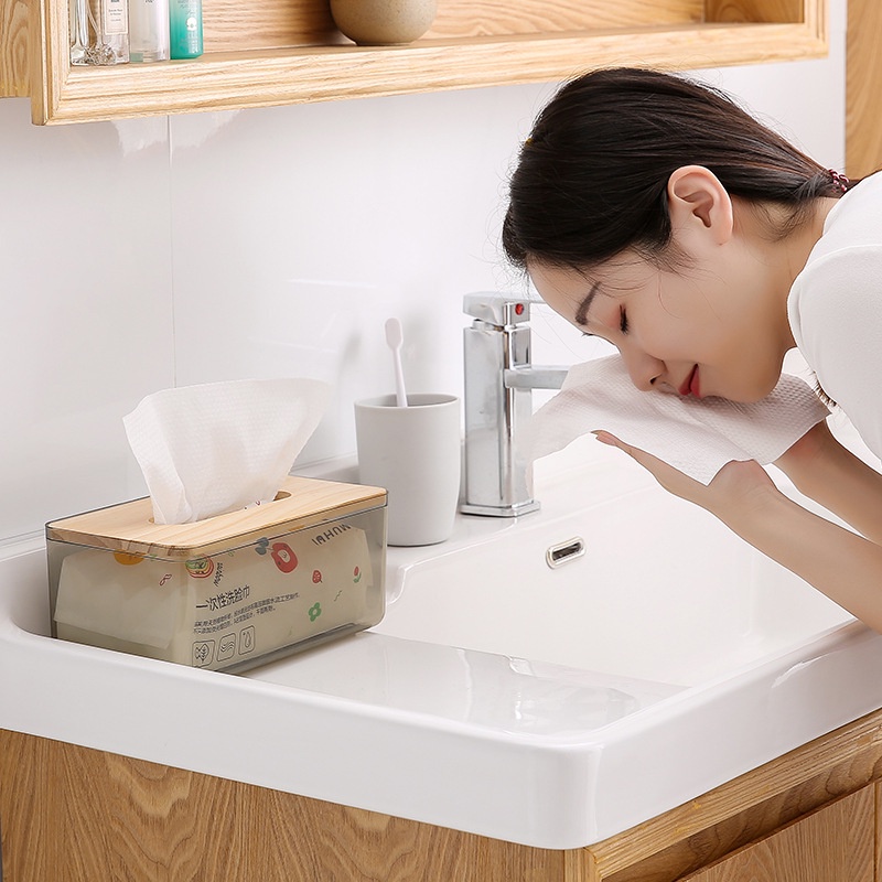 Hộp đựng khăn giấy thiết kế trong suốt tiện dụng cho gia đình