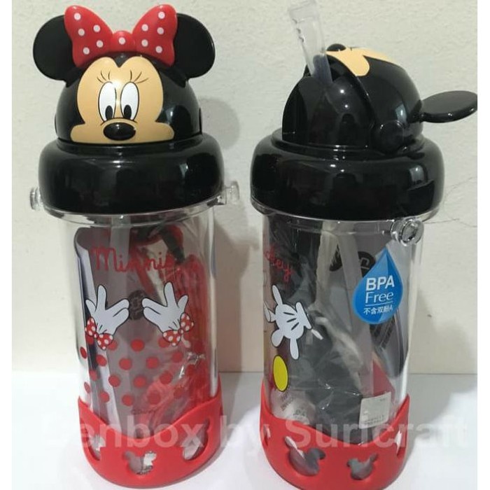 DISNEY Bình Uống Nước Bi9 Chuột MICKEY MINNIE Dành Cho Trẻ EmJ>