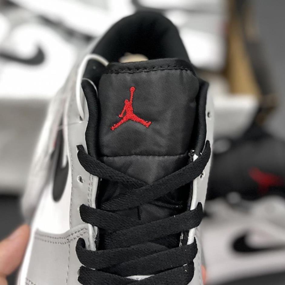 BIG SALE Giày Sneaker Jordan Xám Logo Đỏ Low Giày Thể Thao Nam Nữ Thấp Cổ Full Phụ Kiện | BigBuy360 - bigbuy360.vn