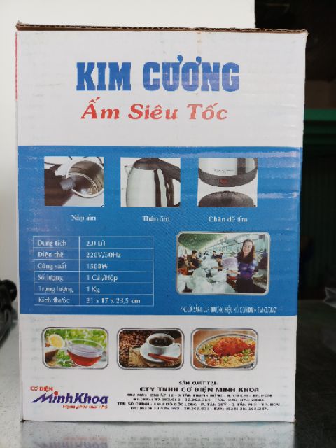 Bình đun nước siêu tốc kim cương 2.0l #150