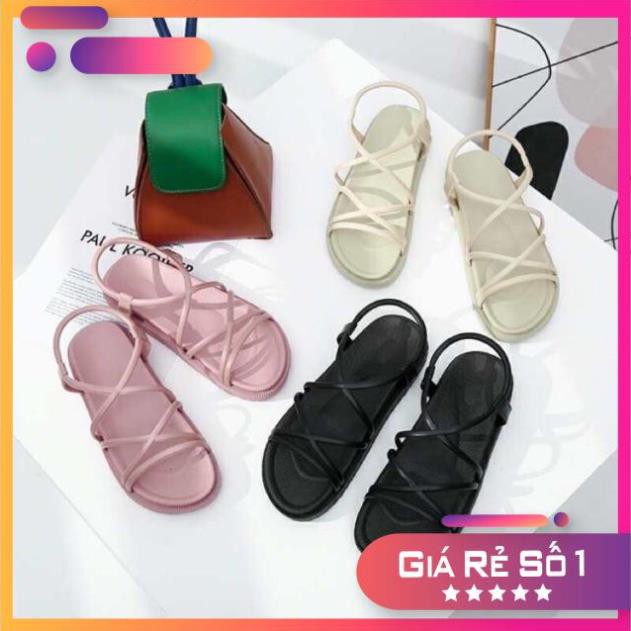 Sandal quai mảnh đế bánh mỳ đi mưa thời trang đi học cực đẹp -B124