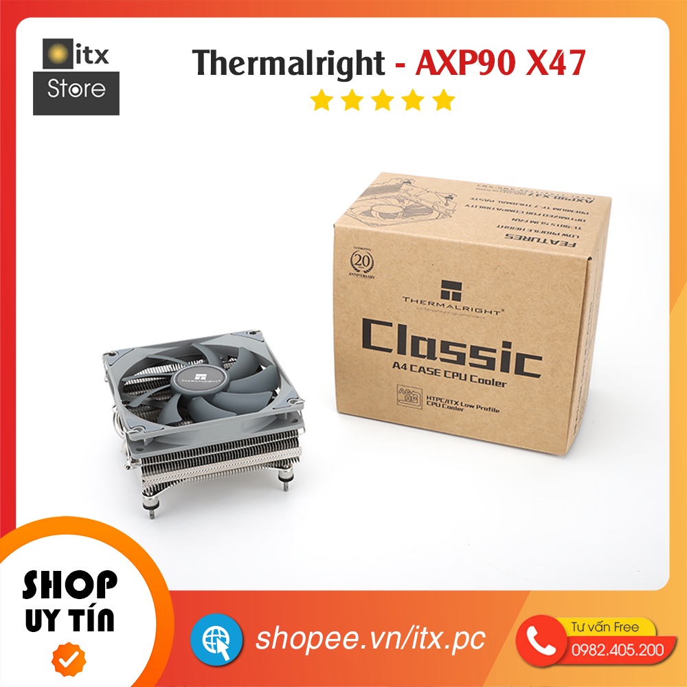 [ITX Store] - NÂNG CẤP 2021 - Tản nhiệt CPU Thermalright AXP90 - X47 cho máy tính iTX/HTPC