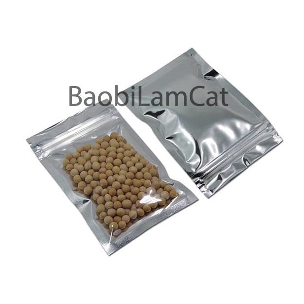 TÚI ZIP BẠC (zipper bạc 1 mặt trong)