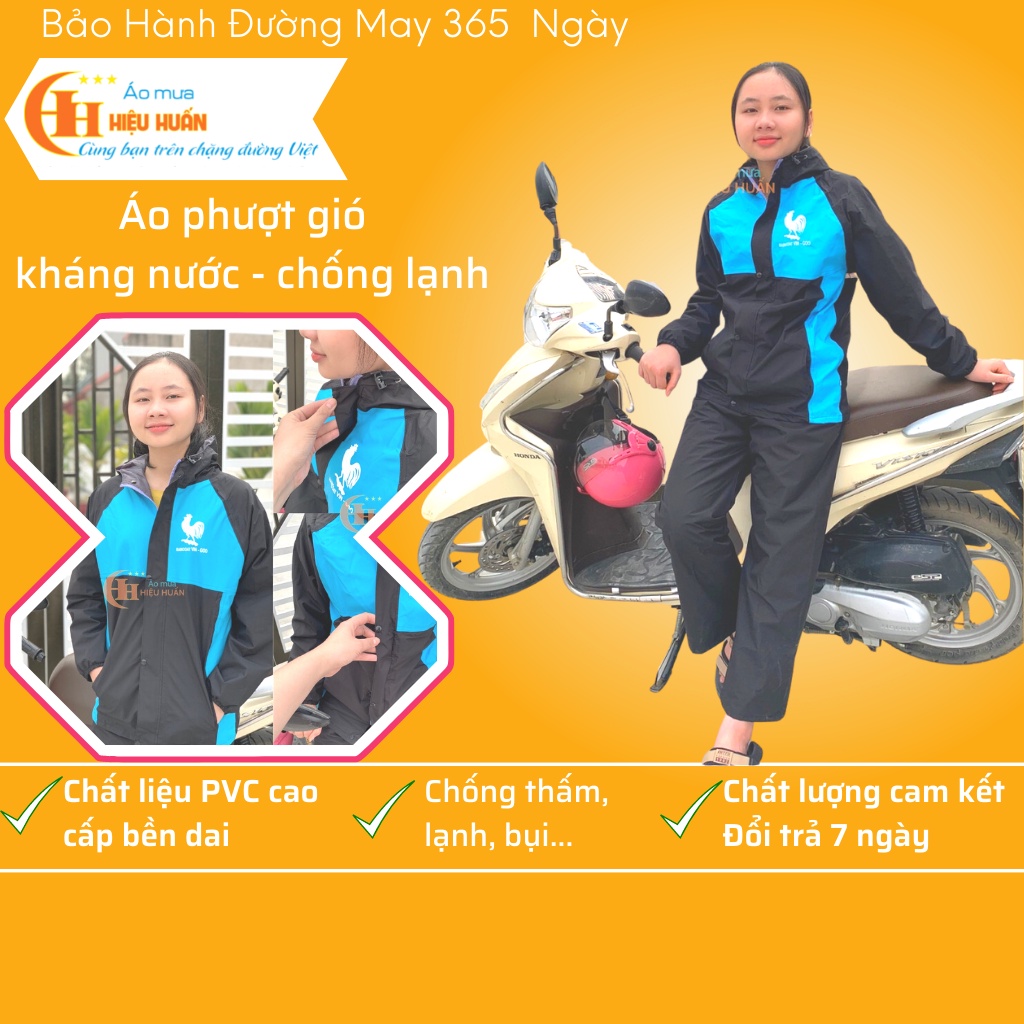 Bộ Quần Áo Mưa Gió Kháng Nước Chống Lạnh Hiệu Con Gà Trống aomuahieuhuan