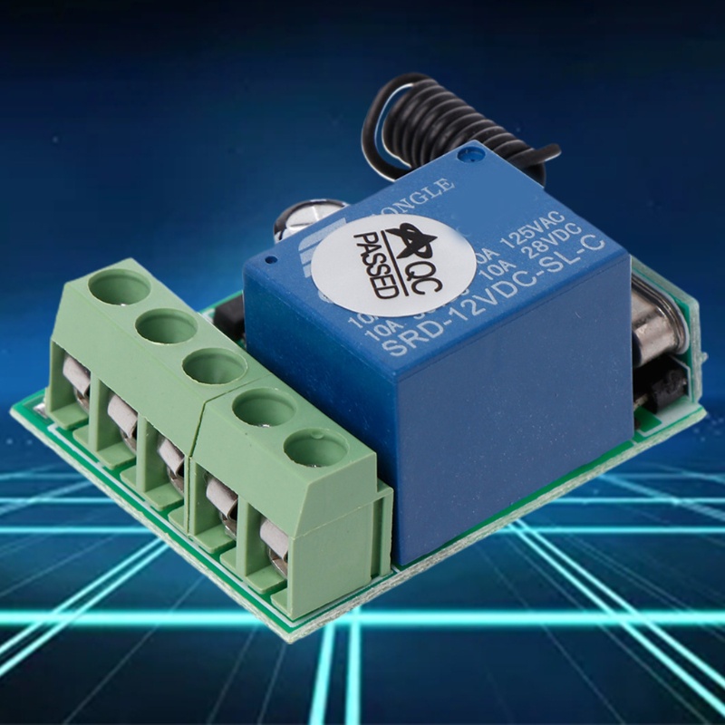 Bộ Điều Khiển Từ Xa Không Dây DC 12V 1 Kênh 1CH Rơ Le 433 MHz