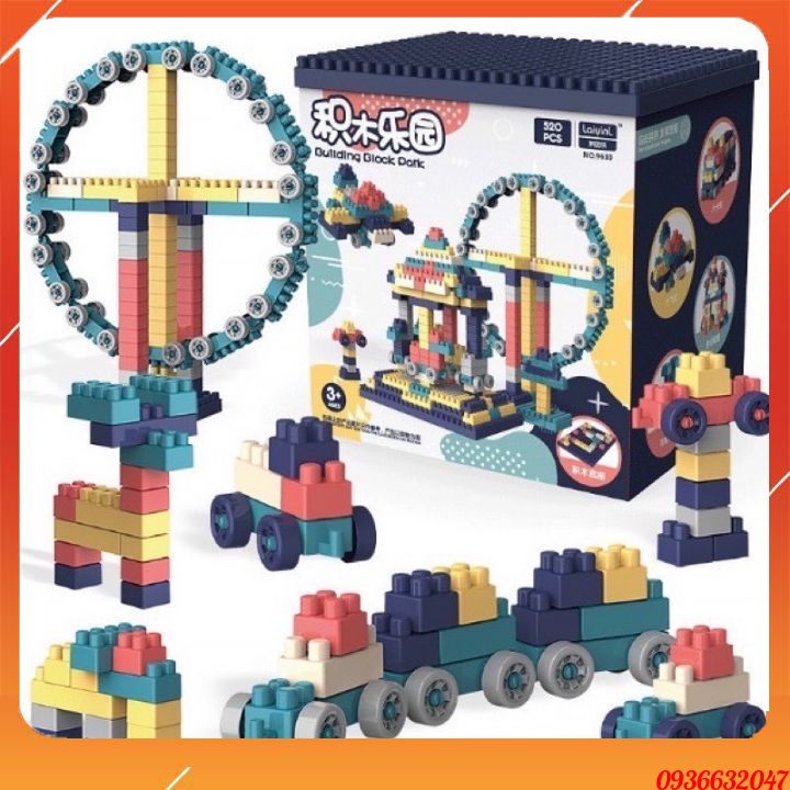 Đồ chơi lắp ghép lego ⚡ FREESHIP EXTRA⚡  520 chi tiết xếp hình cho bé giải trí lành mạnh phát triển tư duy logic