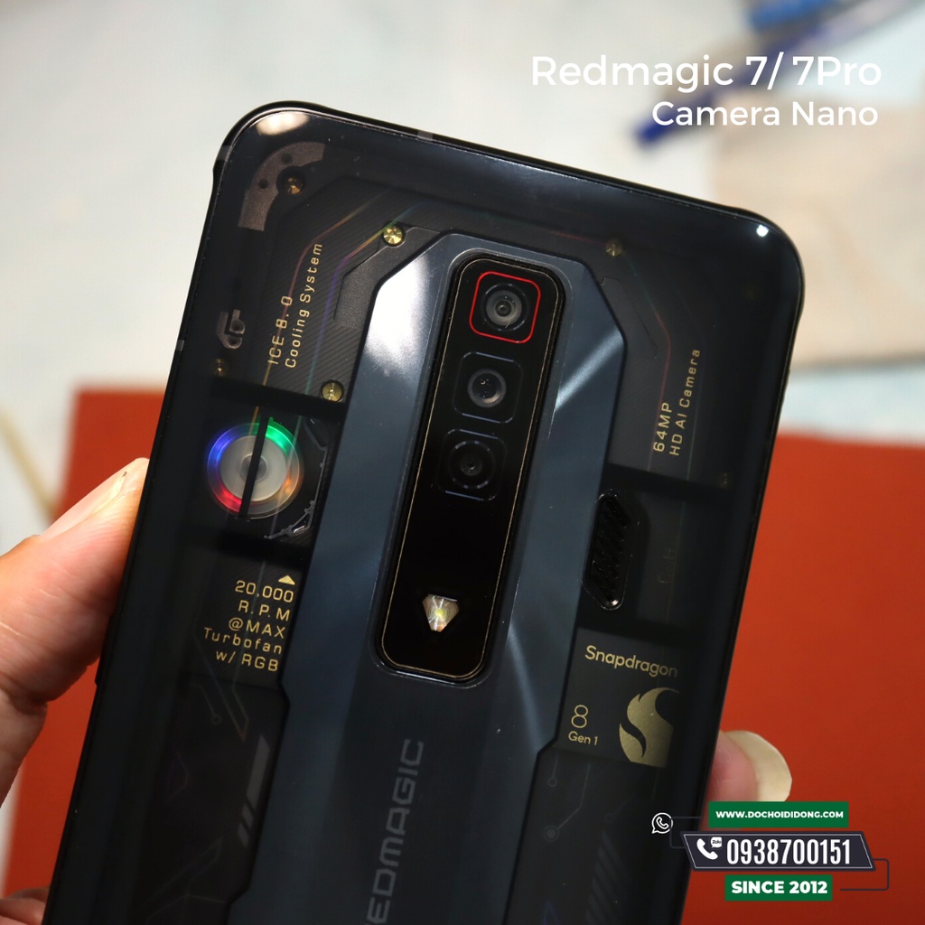 Miếng dán bảo vệ camera Red Magic 7/ 7 Pro tăng cường lực chống vỡ nguyên liệu nhựa nano cao cấp