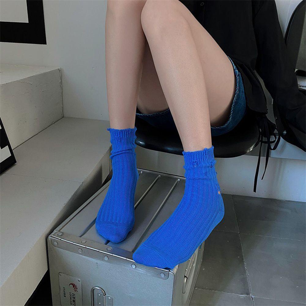 Vớ Cotton Cổ Vừa Đơn Giản Thời Trang Cho Nữ