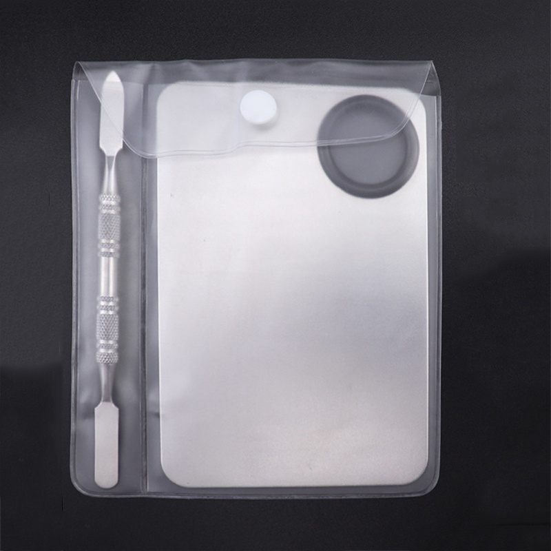 Bảng trộn màu trang điểm nền/che khuyết điểm/ sơn móng tay bằng thép không gỉ chuyên nghiệp tiện dụng | BigBuy360 - bigbuy360.vn