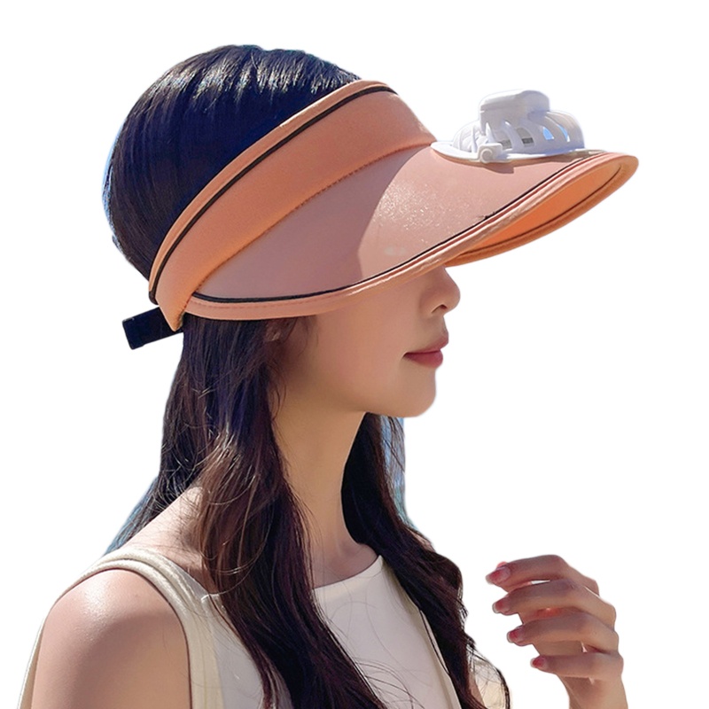 Mũ Chống Nắng Rỗng Chóp Điều Chỉnh Được Kèm Quạt Sạc USB Cho Hoạt Động Cắm Trại