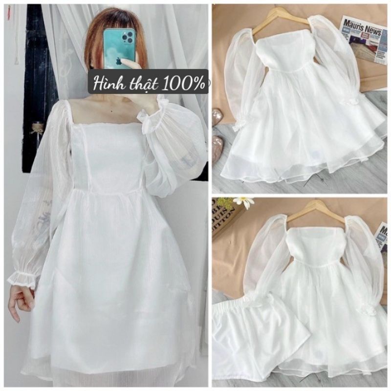 Sét đầm xoè vôn kiến kèm quần Sang Chảnh❤️