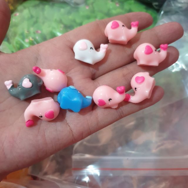Charm Voi nguyên liệu trang trí slime