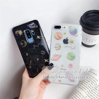 Ốp điện thoại kim tuyến trong suốt họa tiết các hành tinh cho Samsung Galaxy A20S A30S A50S