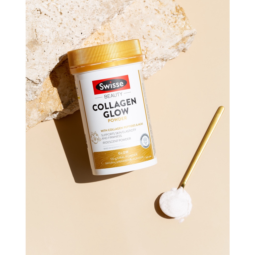 Collagen Glow grape seed Swisse Hỗ trợ làm đẹp da CoQ10 chống lão hóa 60 viên MaCi
