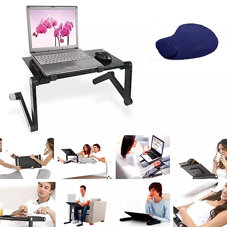 Bàn để laptop xoay 360 độ tiện dụng chống đau lưng mỏi cổ