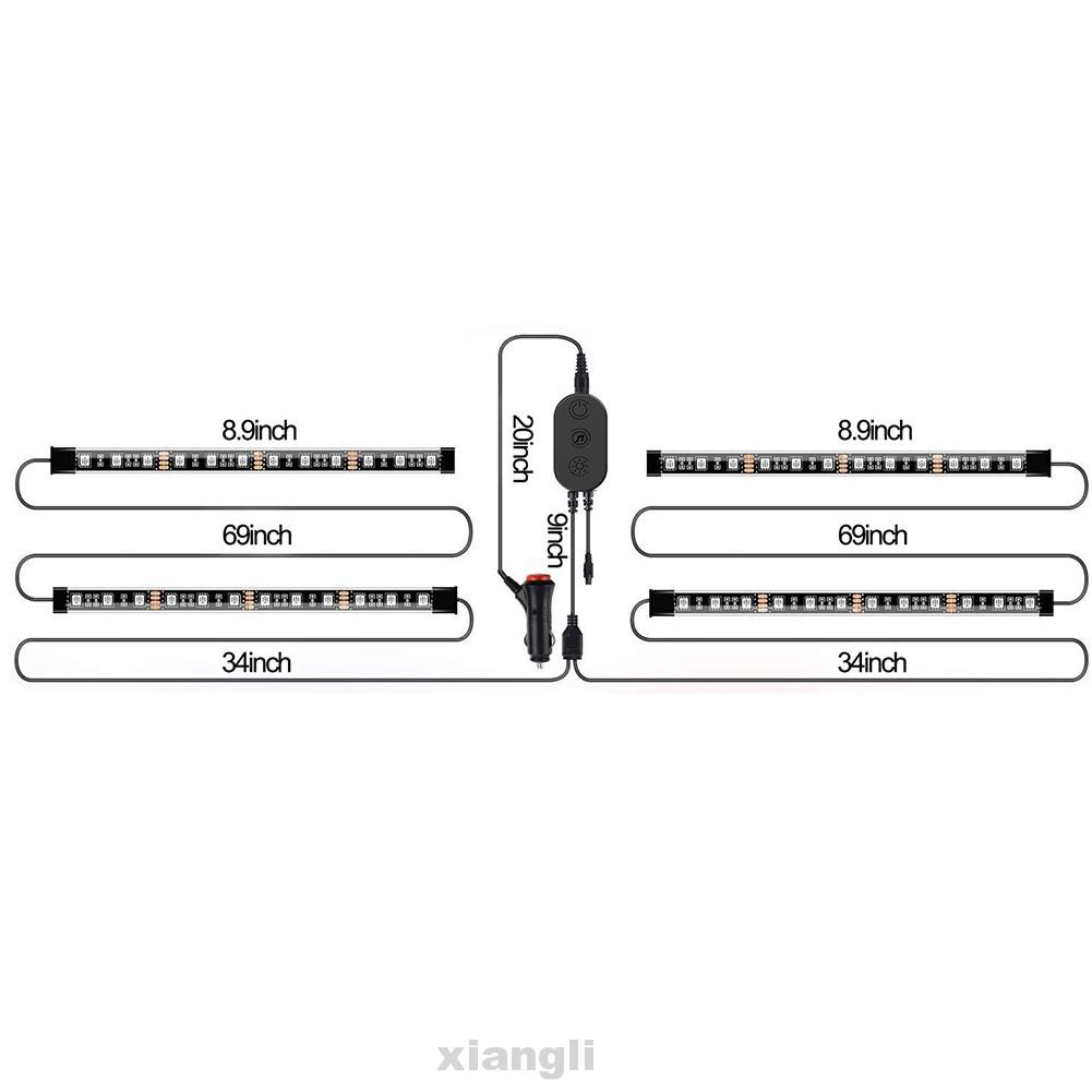 Dây Đèn Led Trang Trí Chống Nước Điều Khiển Từ Xa Bằng Bluetooth Cho Xe Hơi