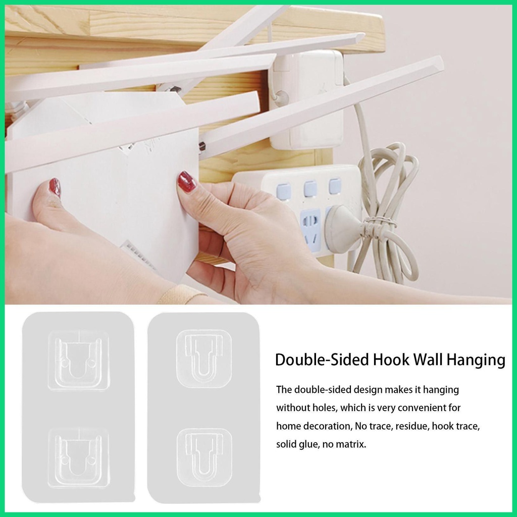 Móc Treo Đồ Dán Tường Hai Mặt Không Cần Khoan Tiện Dụng