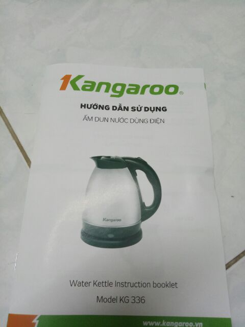 Bình đun nước kangaroo KG 336 1.5L chính hãng