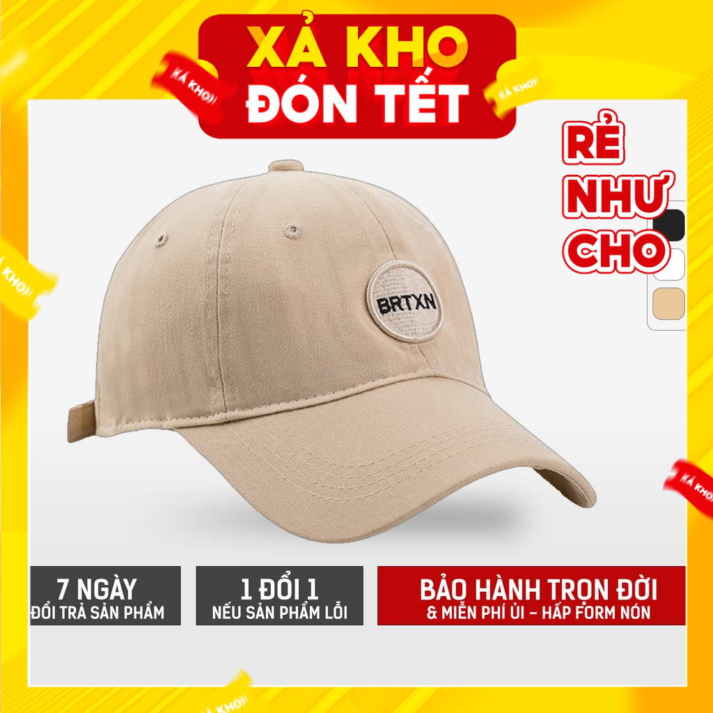 Nón Kết Brtxn Mũ Lưỡi Trai Nam Nữ Jussy Fashion Phong Cách Nón Lưỡi Trai Form Mềm Chất Vải Cotton Thoáng Mát Nhiều Màu