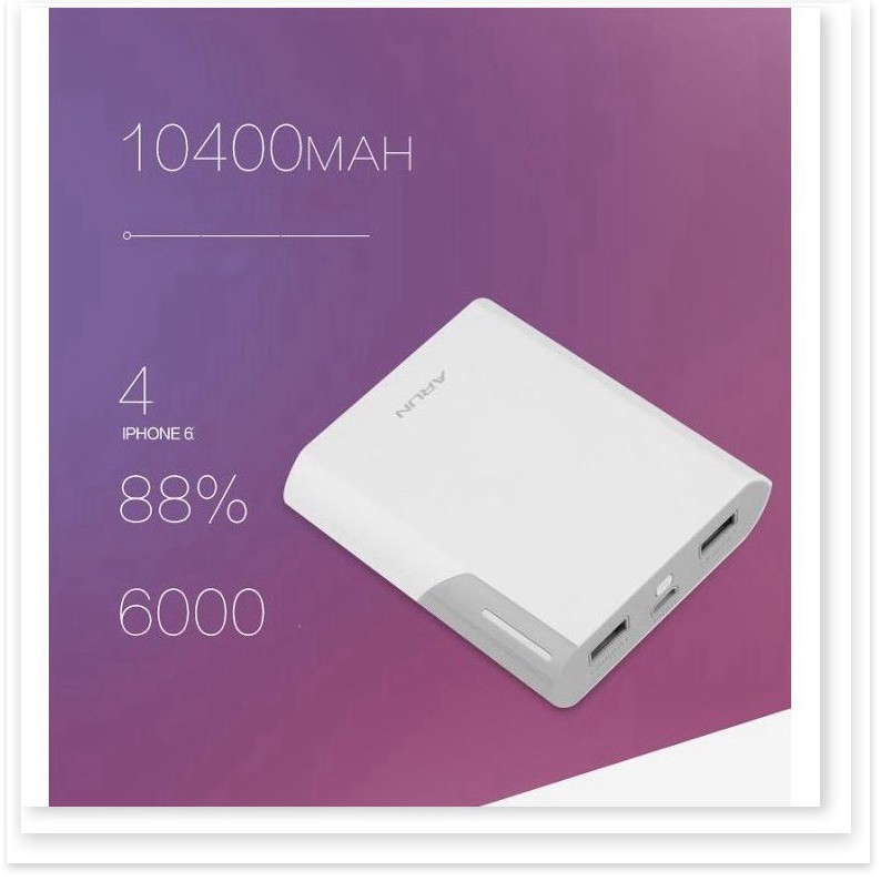 Sạc dự phòng 10400mah cổng usb kép tích hợp chế độ tự ngắt khi pin đầy - SA0035