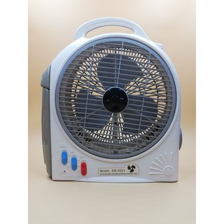 [ẮC QUY SIÊU TRÂU ≥ 6H] Quạt sạc tích điện và chiếu sáng 2 bình ắc quy DN-3221 - Hàng chính hãng nội địa