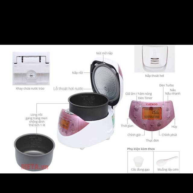 Nồi cơm điện tử Cooku CR-0631F