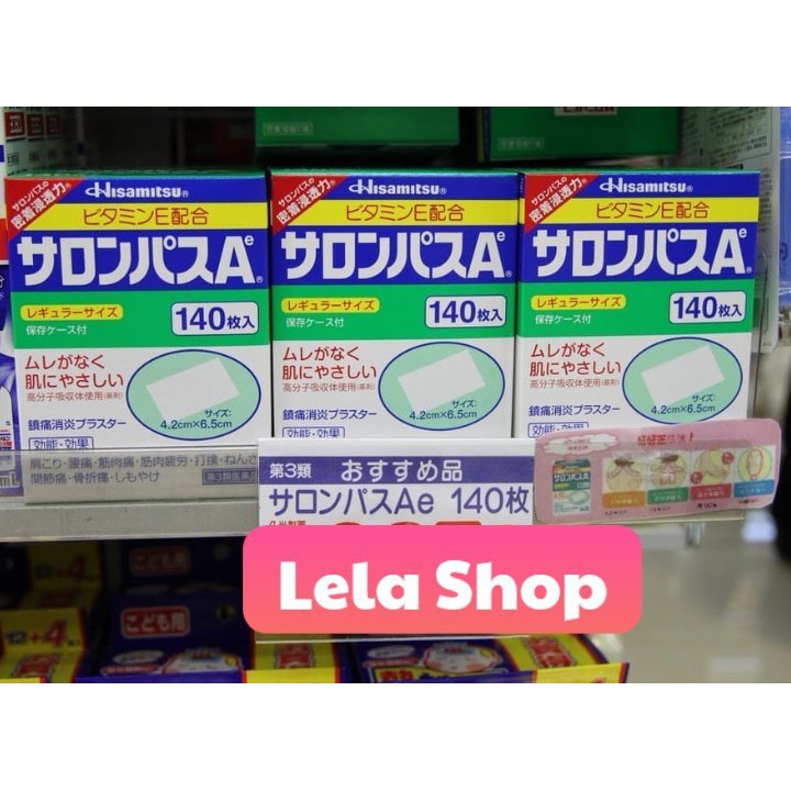 Cao Dán Giảm Đau Xương Khớp Salonpas Hisamitsu Nhật Bản 140 Miếng