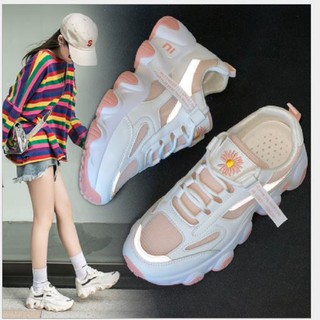 Giày Thể Thao Nữ phối lưới hoa cúc phong cách hàn quốc, Full Hộp