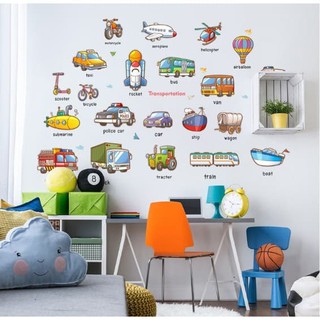 Decal dán tường mẫu phương tiện giao thông