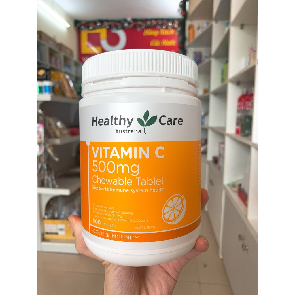 Viên nhai Healthy Care Vitamin C 500mg 500 viên (Date mới nhất) - Xuất xứ Úc | BigBuy360 - bigbuy360.vn