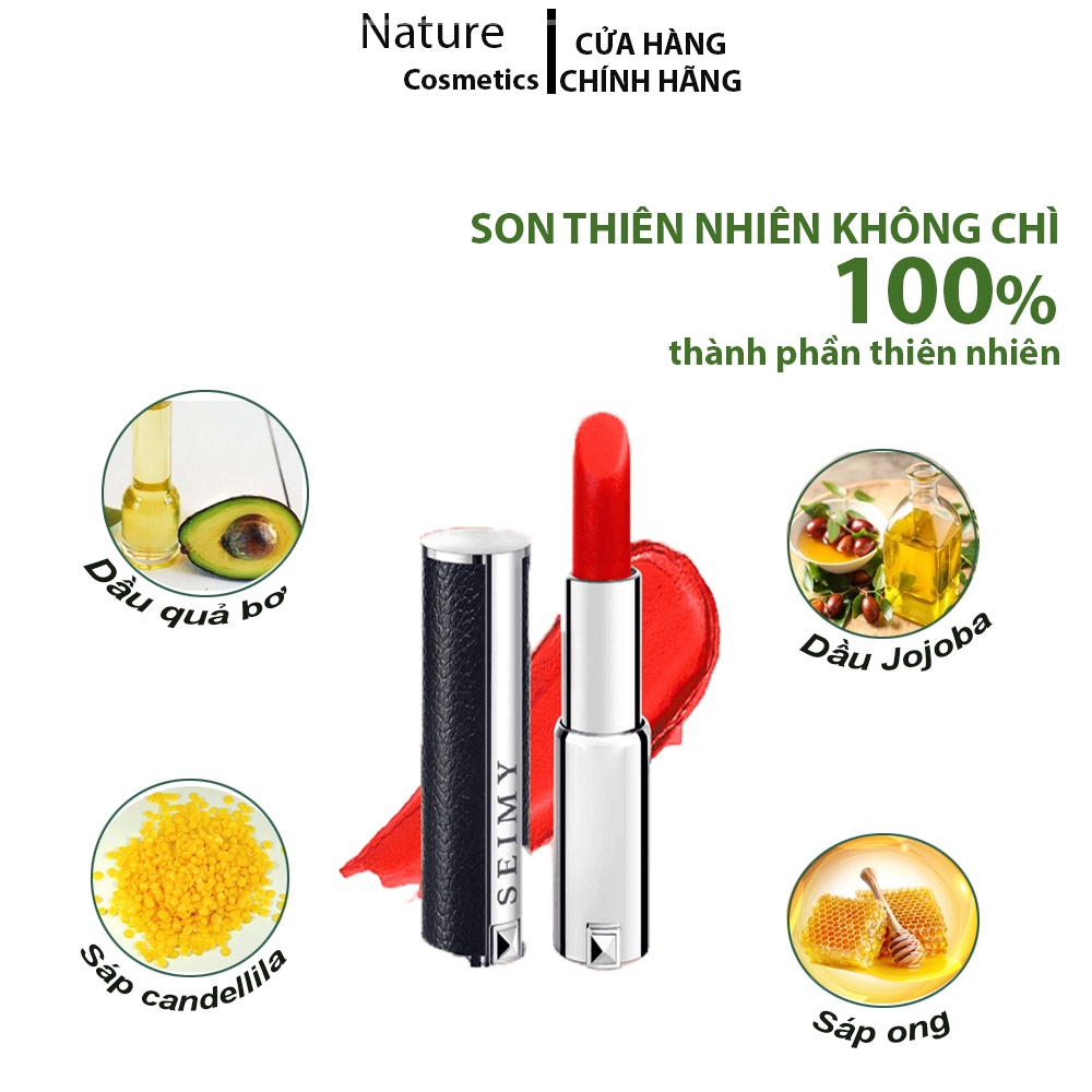 [MẪU MỚI] Son Lì Thiên Nhiên Không Chì_ Seimy Nature Lipstick, Sử Dụng Được Cho Phụ Nữ Mang Bầu. Giúp Dưỡng Môi | BigBuy360 - bigbuy360.vn
