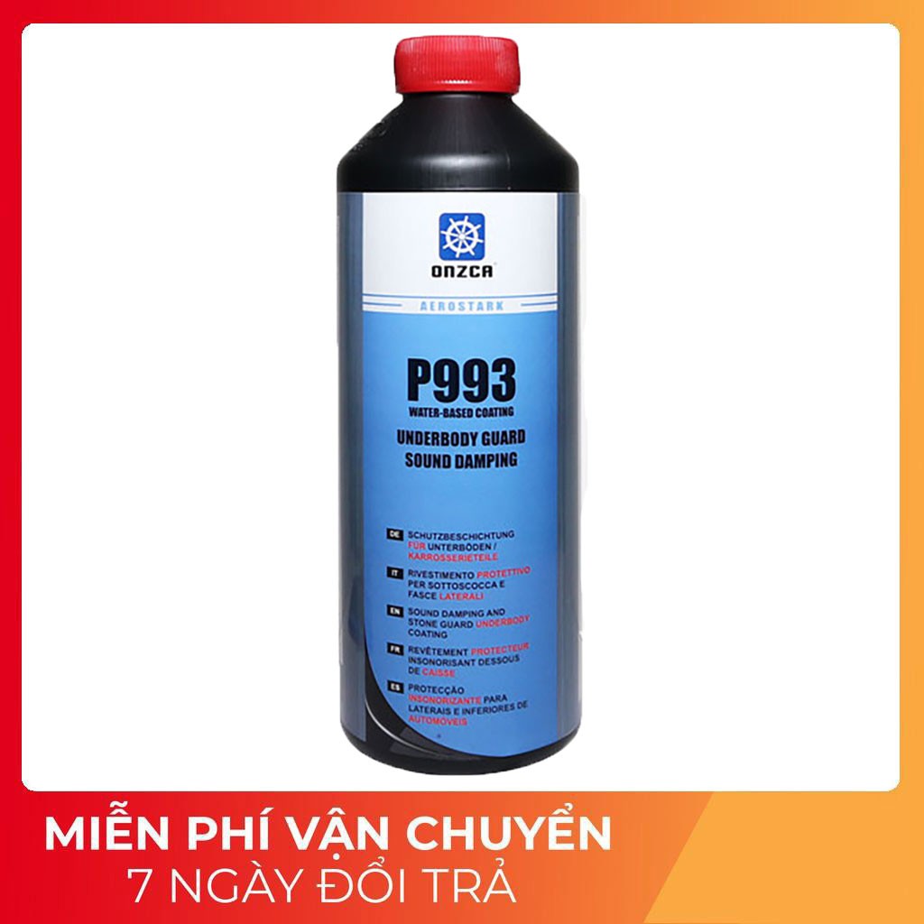 Sơn phủ gầm Ô Tô Gốc Nước Onzca P993 1lít màu Đen - Sơn chống xét gỉ, giảm tiếng ồn cho xe ô tô