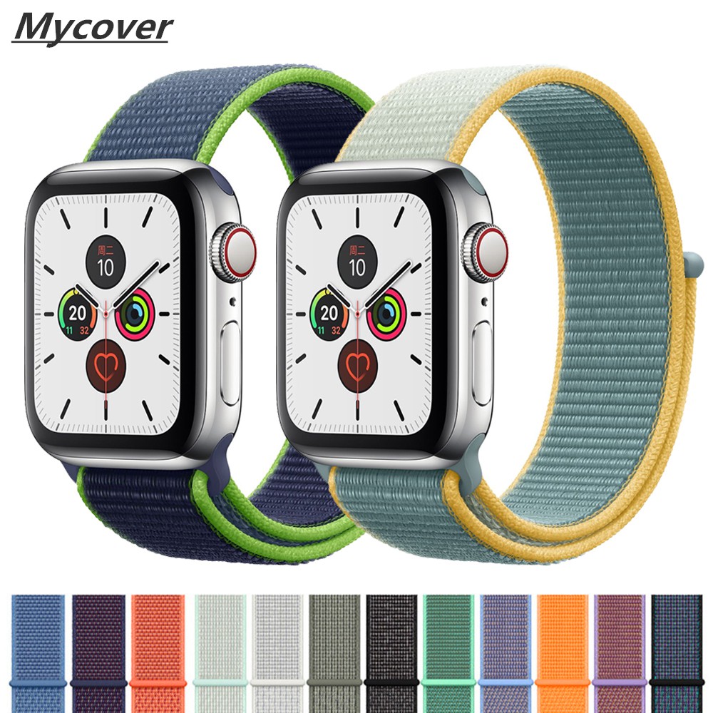 Dây Nylon Khóa Kim Loại Cho Đồng Hồ Apple 45mm 41mm 42mm 38mm 42mm Iwatch Series 7 6 SE 5 4 3 2 1 42mm