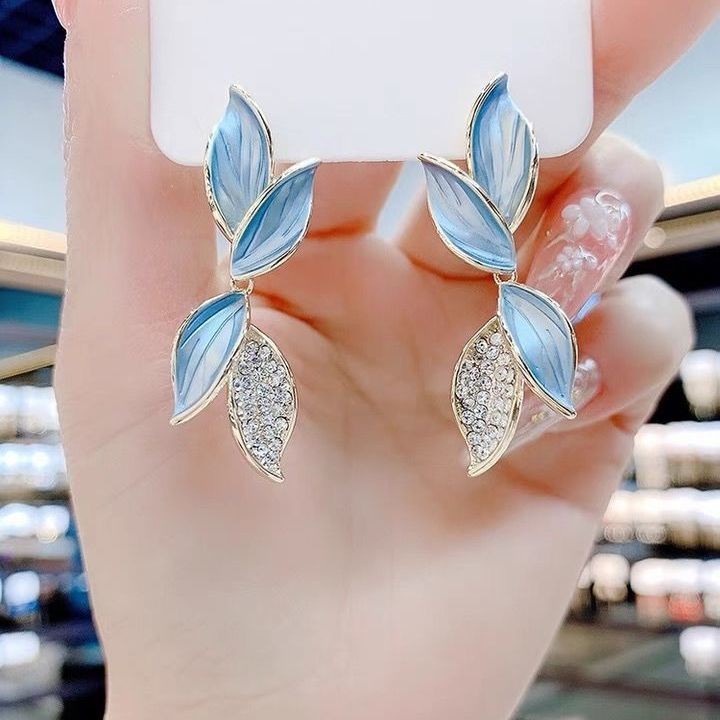 Bông Tai Hình Lá Thời Trang Hàn Quốc 2022 Cho Nữ