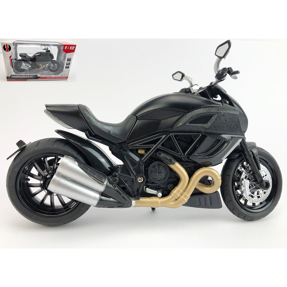 Mô hình Xe Ducati  Diavel Carbon 1:12 có đèn và âm thanh