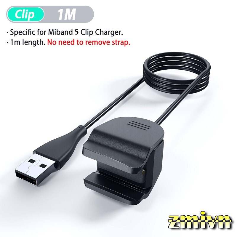 Cáp sạc / Cáp sạc kẹp cho Xiaomi Mi Band 5 hàng chuẩn SIKAI