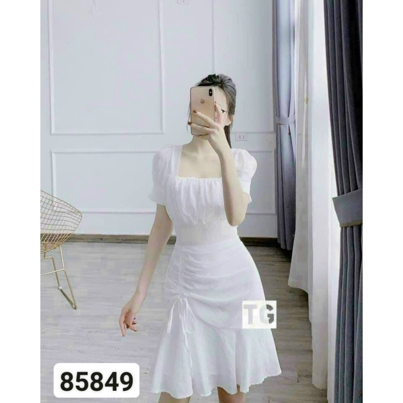 ĐẦM NỮ FORM ÔM/ TÀ NGẮN XẾP LY/CỖ VUÔNG, PHONG CÁCH HÀN QUỐC, MẶC QUYẾN RŨ, GỢI CẢM, CỰC XINH UP SHOP HHP