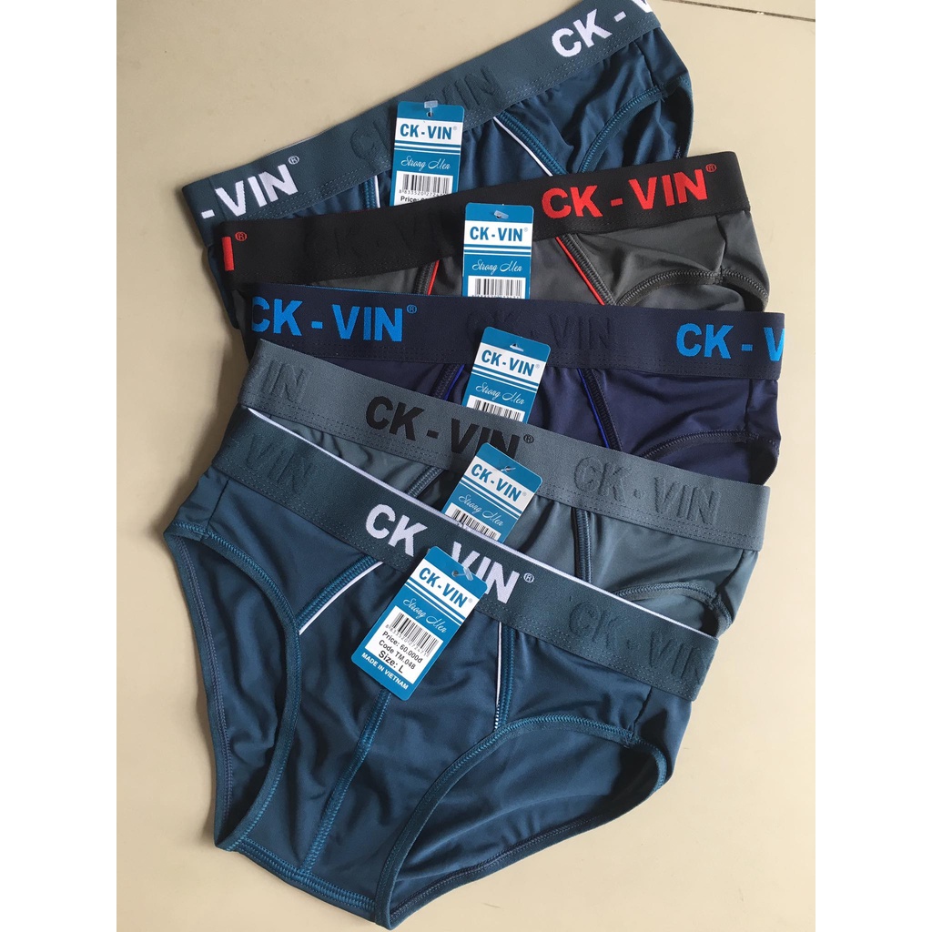 [01 Cái]  01 Quần Lót Nam CK-VIN Vải Thun Lạnh Cao Cấp, Cạp 4cm, Co Dãn, Thấm Hút Tốt, Kháng Khuẩn