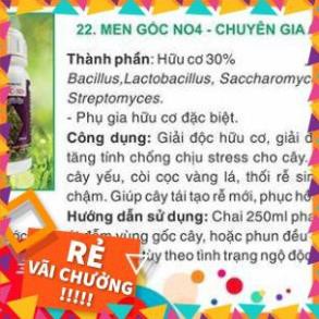 MEN GỐC NO4 250ML - CHUYÊN GIA GIẢI ĐỘC CHO CÂY TRỒNG BỊ NGỘ ĐỘC PHÂN BÓN, NGỘ ĐỘC THUỐC BVTV,...