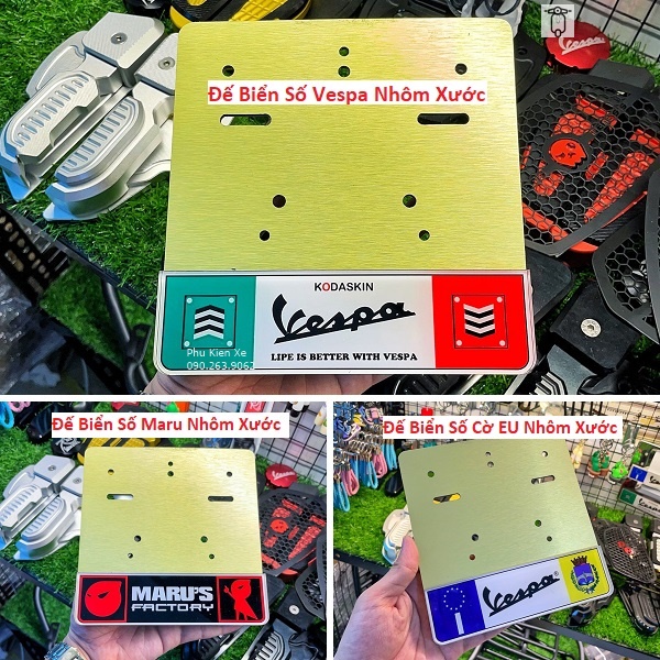 Đế Biển Số Kiểu Châu Âu Cho Vespa Sprint Primavera LX GTS GTV