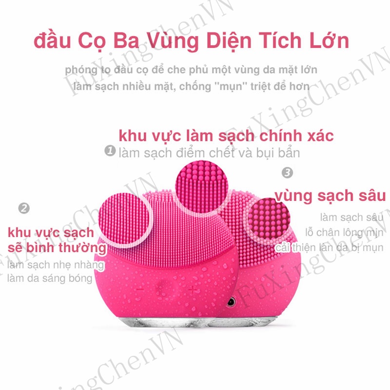 Máy rửa mặt mini  cầm tay nhỏ gọn sạch sâu làm da 150mA 5 màu