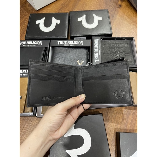 Bóp Ví Nam Da hiệu ông địa True Religion CHÍNH HÃNG - Gập đôi