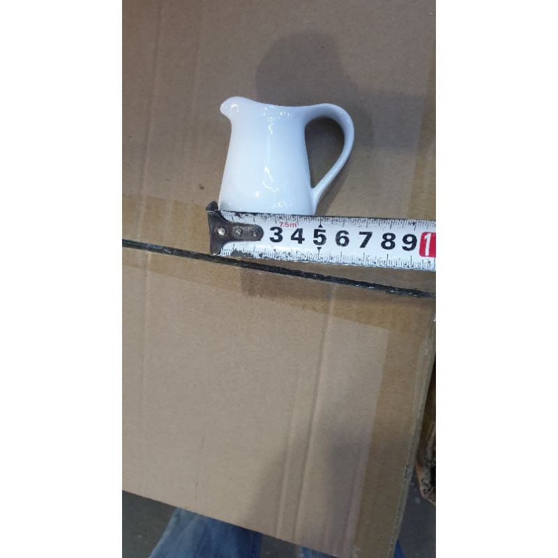 Bình rót sữa, ly rót sữa sứ trắng bình rót mật ong, siro, tiệc trà milk jar 35ml 75ml 100ml