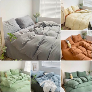 Bộ chăn ga gối Cotton Tici No Tag phong cách Hàn Quốc hoàn toàn mới đầy đủ kích thước miễn phí bo chun theo yêu cầu