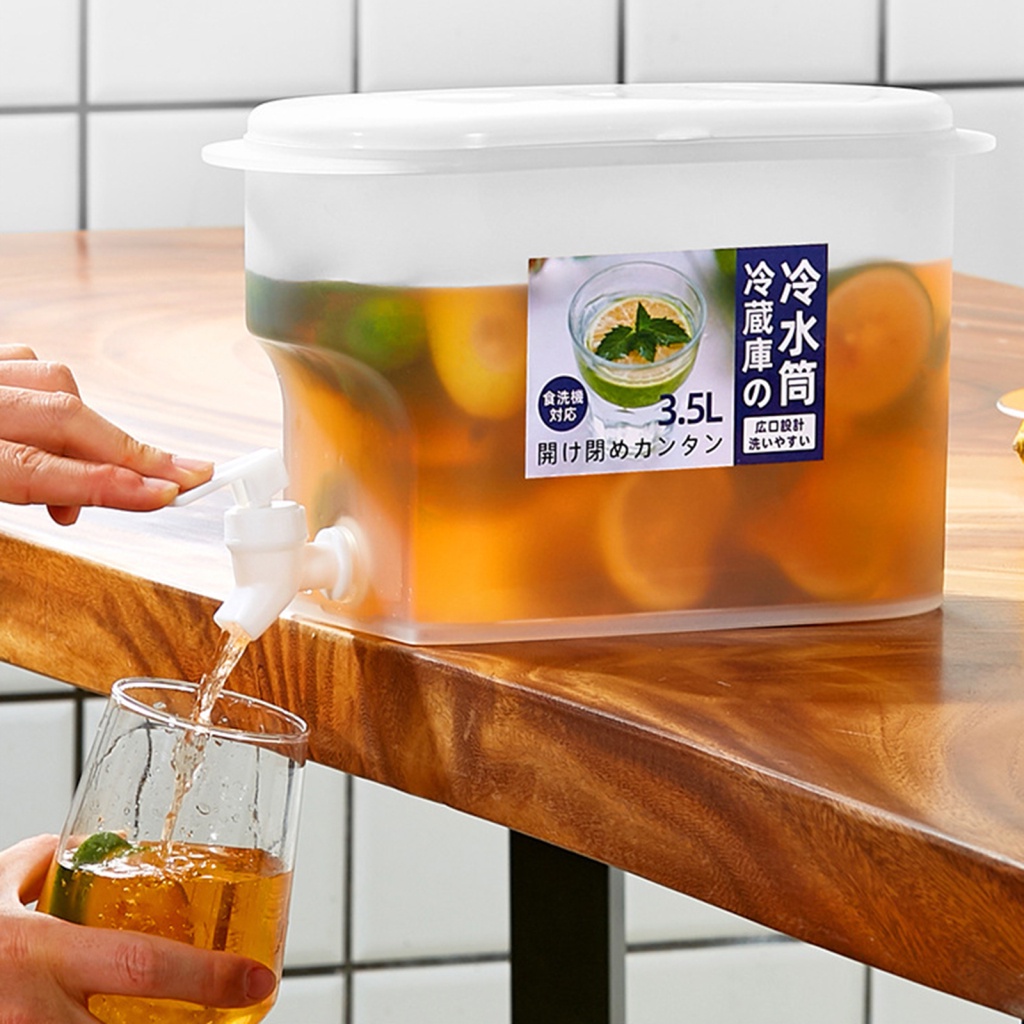 Bình Đựng Nước Lạnh Trong Suốt Chịu Nhiệt Tốt Kèm Vòi Tiện Dụng Cho Gia Đình