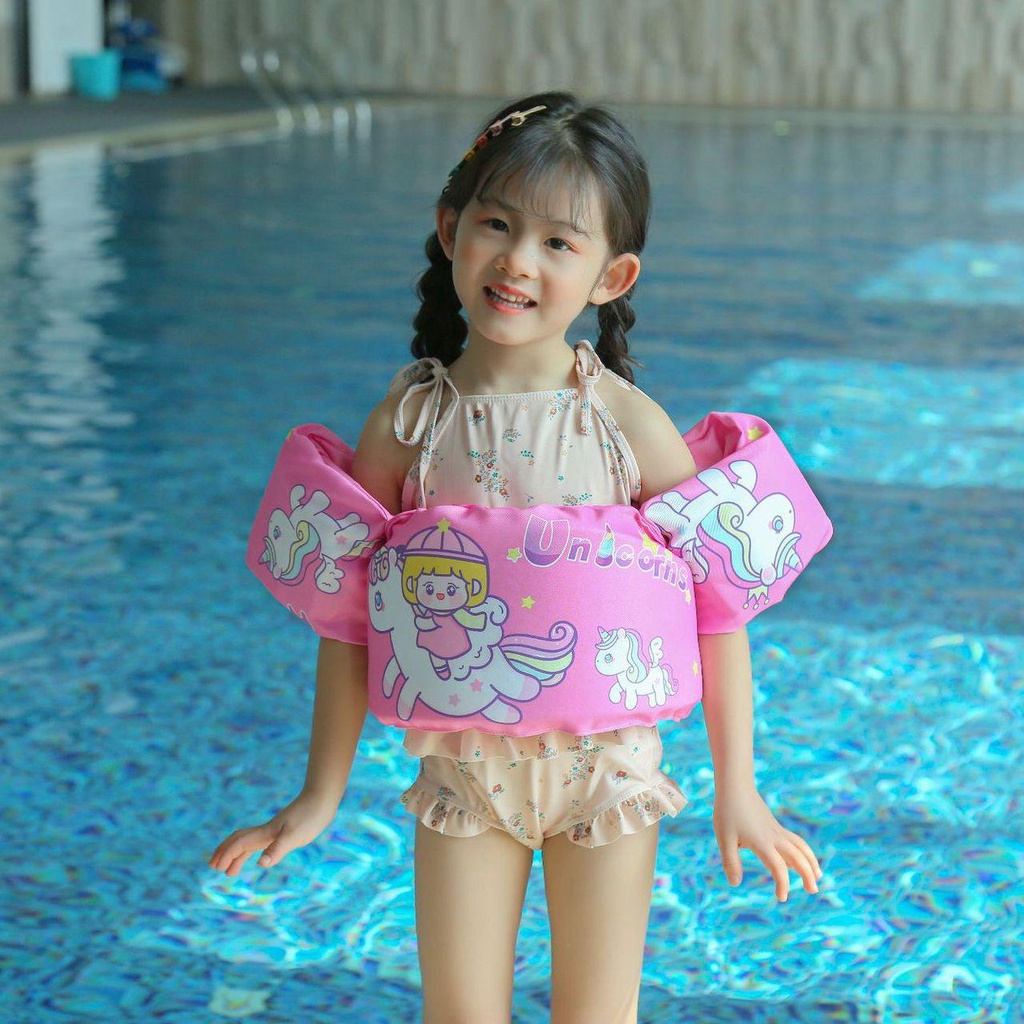 Phao Bơi Đeo Cánh Tay Họa Tiết Hoạt Hình Dễ Thương Cho Bé