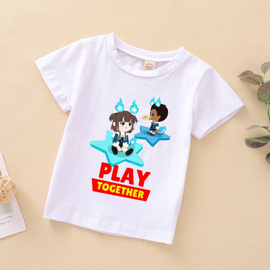 Áo thun cộc tay cho bé in hình nhân vật trong Play Together cực hot